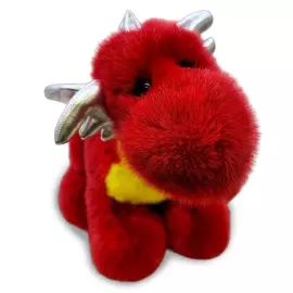 Дракон большой из меха норки, красный